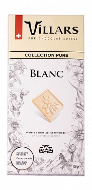 Шоколад белый с ванилью 29% Villars, 0.1 кг.