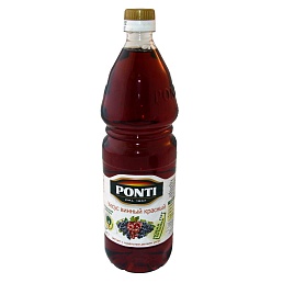 Уксус винный красный 6% Ponti, 1 л.