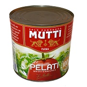 Томаты очищенные в собственном соку ж/б Mutti, 2.5 кг.