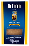 Макаронные изделия Лазанья №502 De Cecco, 0.5 кг.