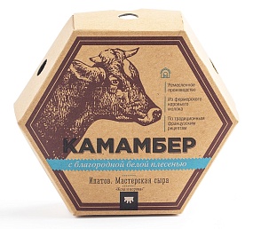 Сыр с белой плесенью Камамбер 50% Россия, 0.125 кг.