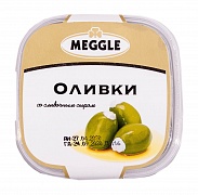 Оливки со сливочным сыром в масле Meggle,0.23кг./0.13кг.