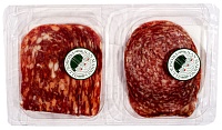 Ассорти сыровяленых колбас Салями Милано (50г) + Пиканте (50г) нарезка San Marino Prosciutti, 0.1кг.