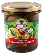 Оливки без косточки ассорти Восхитительный Греко 71-90 ст/б Greko, 0.28 кг./0.15 кг.