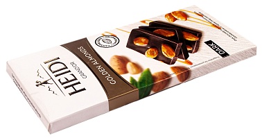 Шоколад темный с Миндалем Grand'Or Heidi, 0.1 кг.