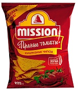 Чипсы кукурузные со вкусом томатов Mission, 0.22 кг.