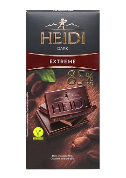 Шоколад темный 85% Extreme DARK Heidi, 0.08 кг.