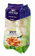 Лапша рисовая Rice Noodles в гнездах Сэн Сой, 0.4 кг.