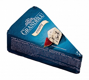 Сыр с голубой плесенью ГрандБлю creamy 56% Милкана, 0.1 кг.