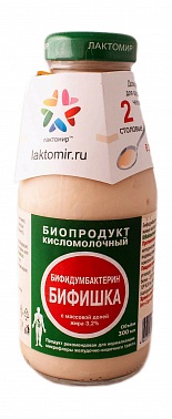 Биопродукт Бифишка Лактомир, 0.3 л.