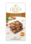 Шоколад молочный с Миндалем Grand'Or Heidi, 0.1 кг.