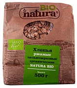 Хлопья ржаные цельнозерновые органические Natura BIO, 0.5 кг.