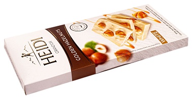 Шоколад белый с Лесным орехом и Кукурузными хлопьями Grand'Or Heidi, 0.1 кг.