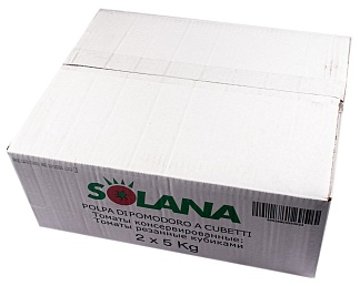 Томаты резаные кубиками 2 ал.пакета*5 кг. Solana, 10 кг.