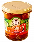 Перчики 3-4 см. золотые с сыром в масле ст/б Greko, 0.28 кг./0.15 кг.
