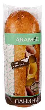 Панини с ветчиной и сыром, с майонезом замороженная Арамье, 0.165 кг.