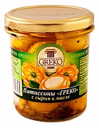 Патиссоны 3-4 см. желтые с сыром ст/б Greko, 0.28 кг./0.15 кг.
