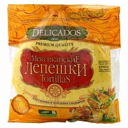 Тортилья пшеничная 10-дюйм/25 см. Мексиканская со вкусом сыра 6 штук Delicados, 0.4 кг.