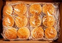 Булочка для гамбургера замороженная 125 мм. с кунжутом Юнибейк, 82 гр.*24 шт.