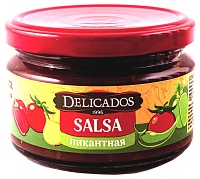 Соус томатный Сальса пикантная ст./б. Delicados, 0.2 кг.
